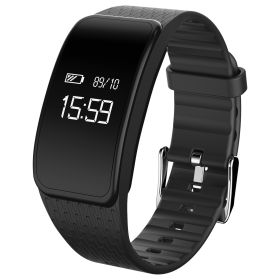 Fitness Tracker IP67 Waterproof Activity Tracker Smart Watch Band Pedometer W/Heart Rate Blood Pressure Sleep Monitor for Kids Women and Men (Option: Black)