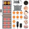 Full Body Electric Massage Mat with Heat Vibration Massage Pad Cushion Back Massage Mattress Chair Pad with Neck Massage Pillow with 10 Vibration Moto