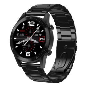 Wireless Smart Watch Fitness Tracker IP67 Waterproof Sport Bracelet w/ Heart Rate Blood Pressure Blood Oxygen Monitor Pedometer Sleep Monitor For Men (Option: Black)