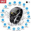 Wireless Smart Watch Fitness Tracker IP68 Waterproof Sport Bracelet w/ Heart Rate Blood Pressure Blood Oxygen Monitor Pedometer Sleep Monitor For Men