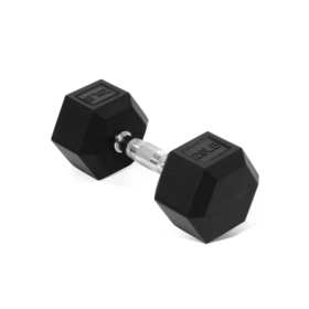 Hex Rubber Coated Dumbbell - Non-Slip Grip, Durable & Space-Saving For Home Gym Workouts--Only Supports Self Pickup (Option: 20LB Single)