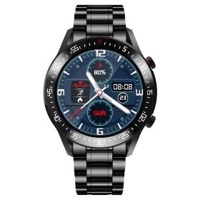Wireless Smart Watch Fitness Tracker IP68 Waterproof Sport Bracelet w/ Heart Rate Blood Pressure Blood Oxygen Monitor Pedometer Sleep Monitor For Men (Option: Black)