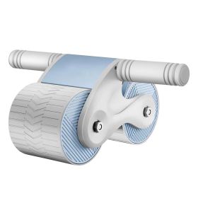 Automatic Rebound Abdominal Wheel Anti-slip AB Roller Wheel with Kneel Pad Phone Holder Home Gym Abdominal Exerciser for Men Women (Option: grey)