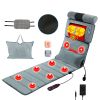 Full Body Electric Massage Mat with Heat Vibration Massage Pad Cushion Back Massage Mattress Chair Pad with Neck Massager Lumbar Pillow with 10 Vibrat
