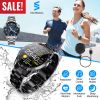 Wireless Smart Watch Fitness Tracker IP68 Waterproof Sport Bracelet w/ Heart Rate Blood Pressure Blood Oxygen Monitor Pedometer Sleep Monitor For Men