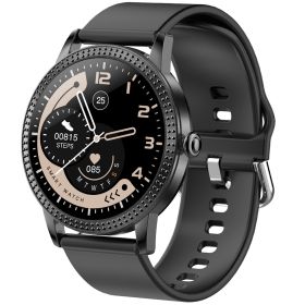 Smart Watch Fitness Tracker 1.08inTouch Screen Smartwatch IP67 Waterproof Activity Tracker Fitness Watch w/ Heart Rate Sleep Monitor Pedometer Blood P (Option: Black)