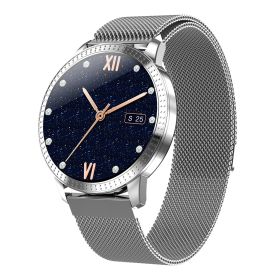 Smart Watch Fitness Tracker 1.08inTouch Screen Smartwatch IP67 Waterproof Activity Tracker Fitness Watch w/ Heart Rate Sleep Monitor Pedometer Blood P (Option: Silver)