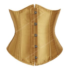 SEXY Gothic Underbust Corset and Waist cincher Bustiers Top Workout Shape Body Belt Plus size Lingerie S-6XL (Color: Yellow, size: 4XL)