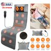 Full Body Electric Massage Mat with Heat Vibration Massage Pad Cushion Back Massage Mattress Chair Pad with Neck Massage Pillow with 10 Vibration Moto