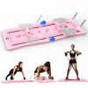 4 In 1 Foldable Pilates Reformer Sliding Board Exercise Board for Home Pilates Equipment Set with Timer Phone Holder 2 Resistance Bands