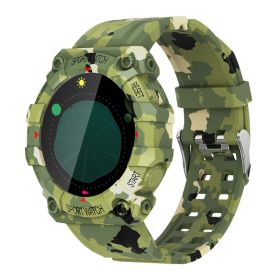 1.3in Wireless Fitness Tracker IP67 Waterproof Smart Watch Sport Bracelet w/Heart Rate Blood Pressure Sleep Monitor For Android IOS (Option: Camouflage)